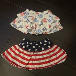 Jumping beans red, white, and blue Stars and Stripes skort set size 18M